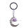 Charm Natural Raw Rough Amethyst Gemstone Moon Pendant